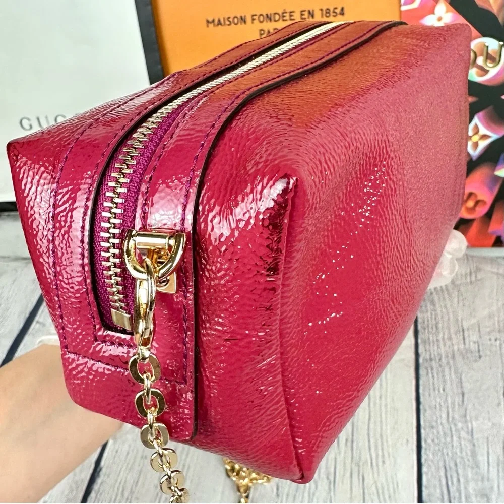 Gucci Soho crossbody bag in magenta pink leather *new with defect* - Picture 8 of 14